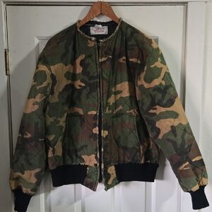 Camouflage Woodfield Jacket 100 Percent Cotton Shell. Y2K Vintage. Medium Uni